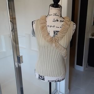 $ 10 sale today! Sleeveless creme top blouse